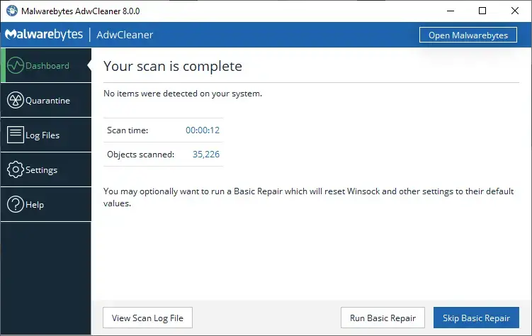 Malwarebytes AdwCleaner v8.4.2