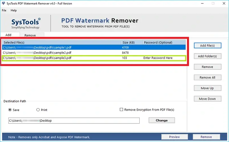 SysTools PDF Watermark Remover v6.0.0