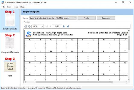 制作个人风格的字体 High-Logic Scanahand v8.0.0.315