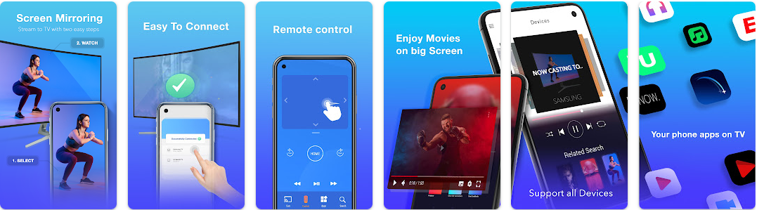手机电视投屏：BubbleUPnP v4.3.5 + ApowerMirror 傲软投屏 v1.8.7.2 + 乐播投屏 v5.9.02 + Screen Mirroring – Miracast for android to TV v3.9.2 + 天天投屏 v9.25 + Cast to TV Chromecast Roku TV+ v11.