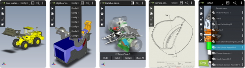 CAD图形查看器：DWG FastView – CAD Viewer&Editor‏ v5.9.4 + ZWCAD Mobile – DWG Viewer v5.2.2 + ARES Touch: DWG CAD Viewer & Editor v23.0.0 + SolidWorks eDrawings v31.